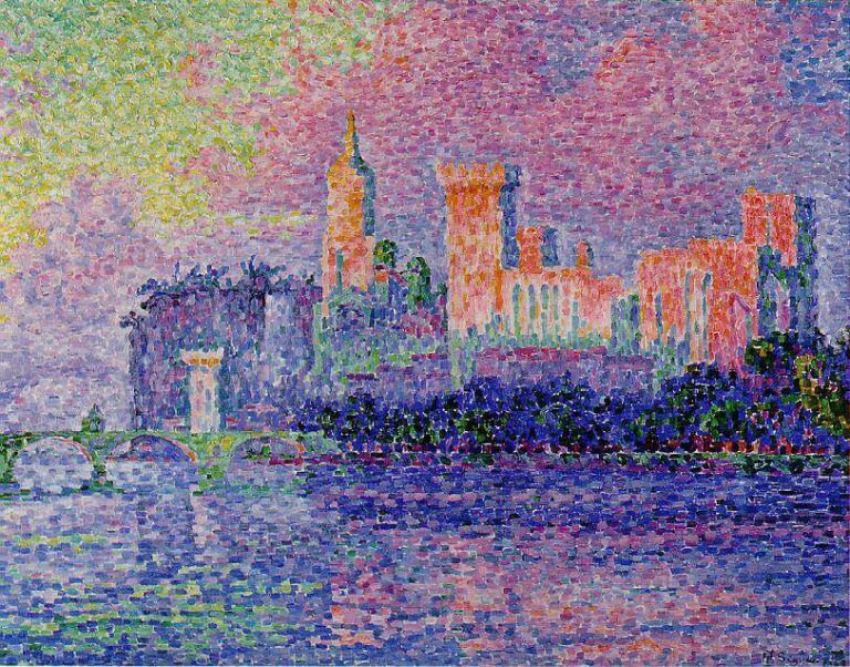 The Papal Palace, Avignon by Paul Signac (1900)